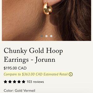 Linjer Jorunn 18k gold vermeil earrings